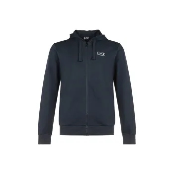EMPORIO ARMANI Logo Printed Zipped Hooded Jacket