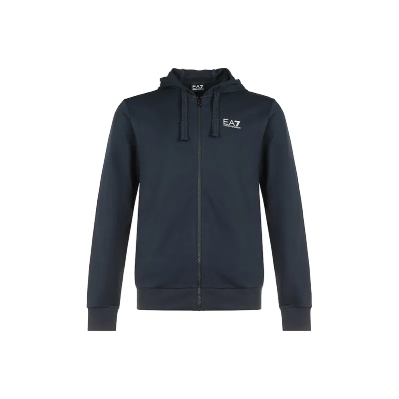 EMPORIO ARMANI Logo Printed Zipped Hooded Jacket-0