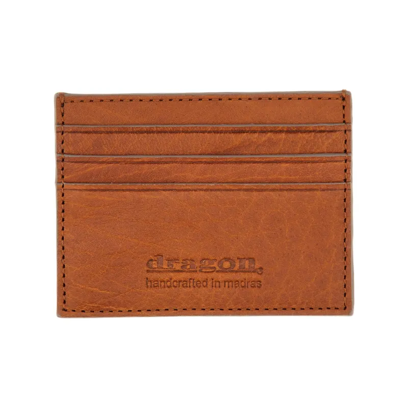 Dragon Diffusion Buffalo Leather Card Holder Regular Women's Brown-1