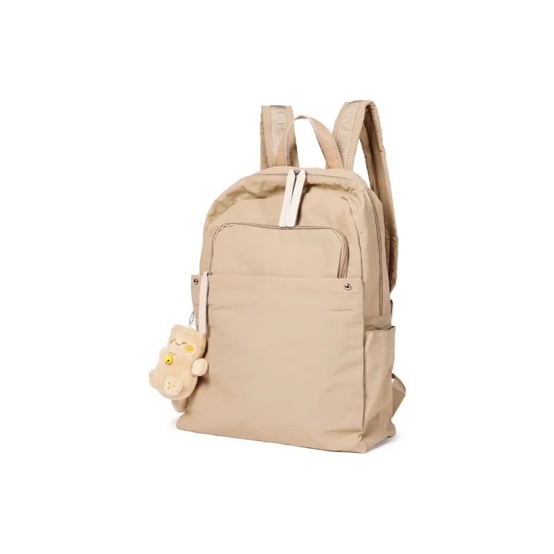 Dubaolu Fabric Backpack Large Size Unisex Black/Khaki/Gray-9