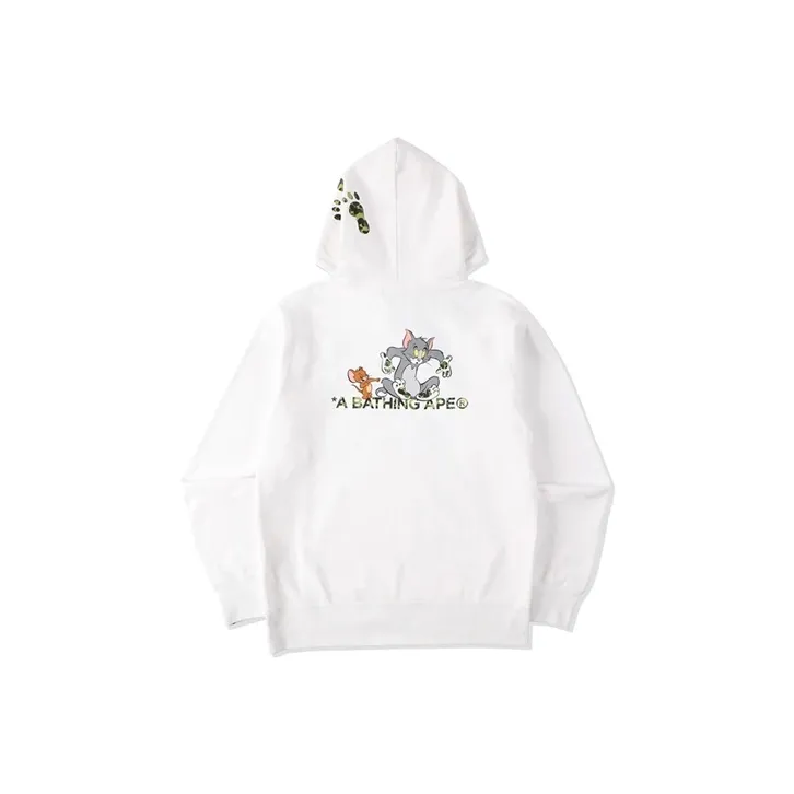 Bape X Tom And Jerry Footprints Pullover Hoodie-2