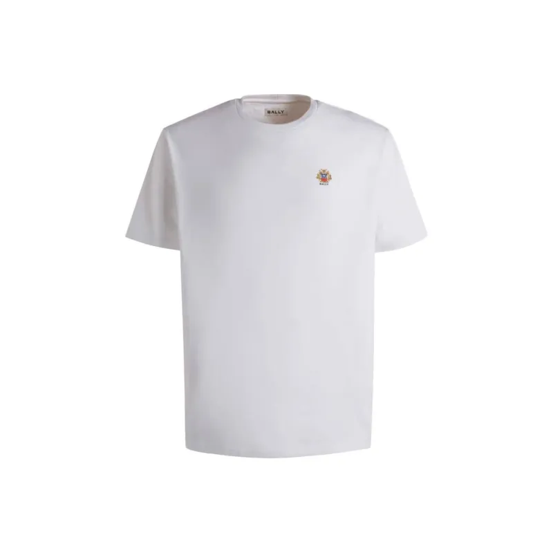 BALLY Logo Embroidered Crewneck T Shirt-0