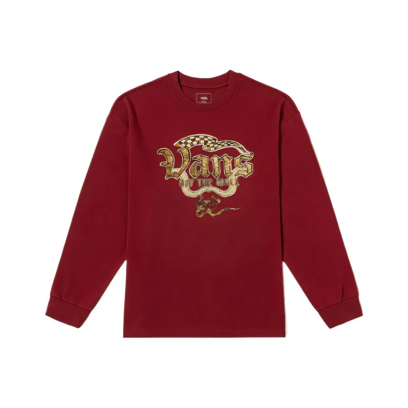 Vans TEE LS T Shirts Unisex Red-0