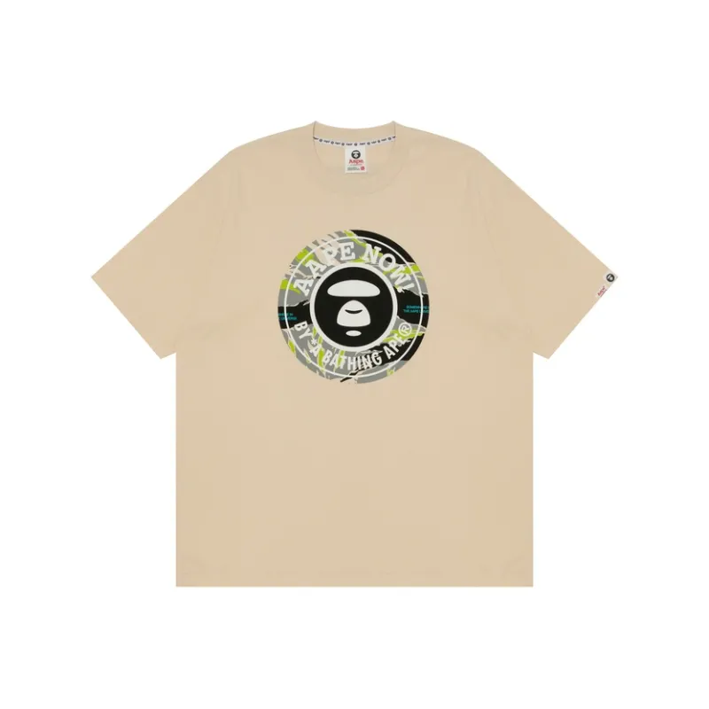 Aape Moonface print Cotton T shirt-2