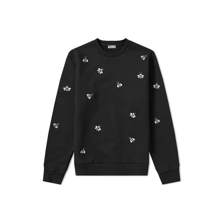 KAWS X DIOR Embroidered Bees Crewneck Sweatshirt-0