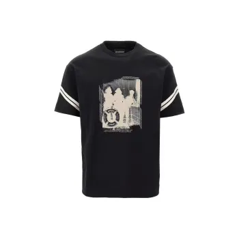 EMPORIO ARMANI Drop Shoulder Sleeve T Shirt Men's Black