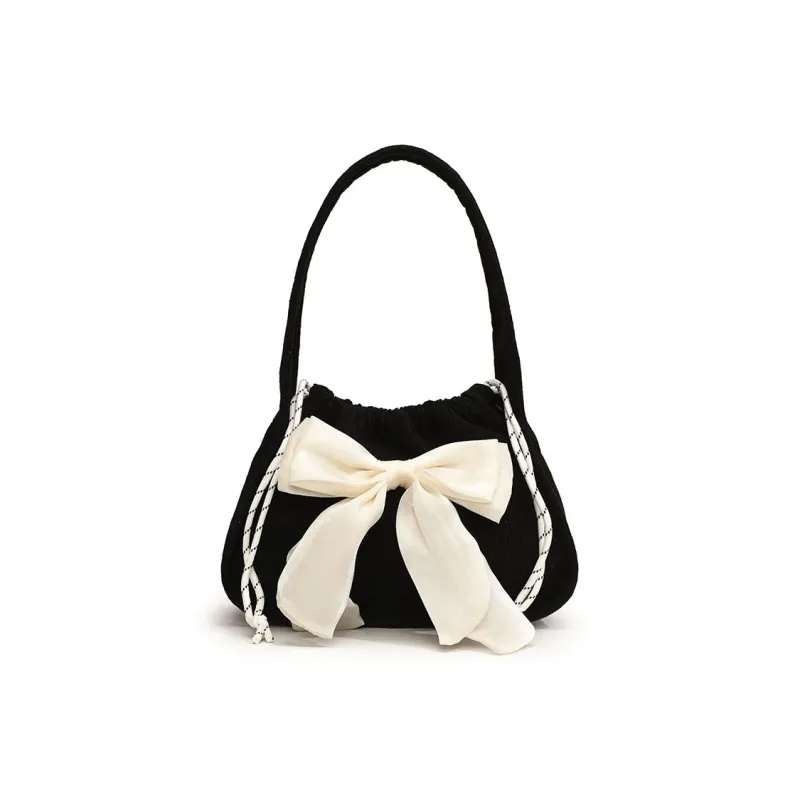 NOMK Corduroy Shoulder Bag Women's White/Black/Pink/Green/Brown-4