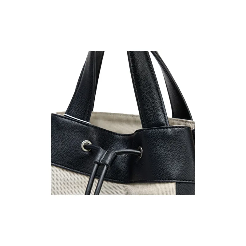 URBAN REVIVO Fabric Backpack Tubas Men's Ecru-3