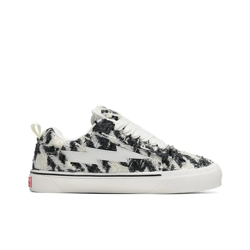 VFTS Lightning Skateboard Shoes Anti Slip Wear Resistant Low Top Students Preppy Style Puffy Shoes Unisex-17