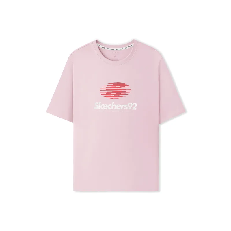 Skechers Sports Life Collection T Shirt Unisex Gray Pink-0