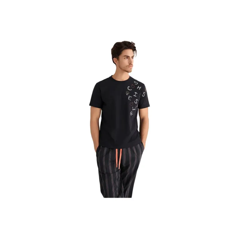 Shuya Pajama Set Men's Royal Blue-4