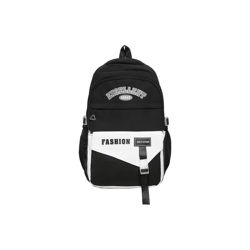 Yalu Nylon Backpack Unisex Black/Orange Red/Coffee/Green/Blue/Pink-0