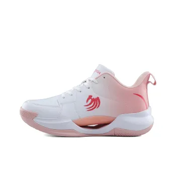 Animal Claws Anti Slip Wear Resistant Low Top Basketball Shoes Unisex White Pink