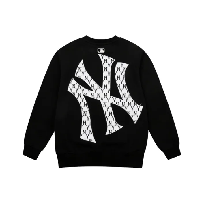 MLB Old Flower Sweatshirts Unisex Black-0