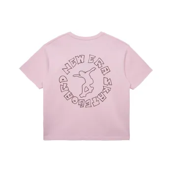New Era Crew Neck Short Sleeved T Shirts Pink Unisex