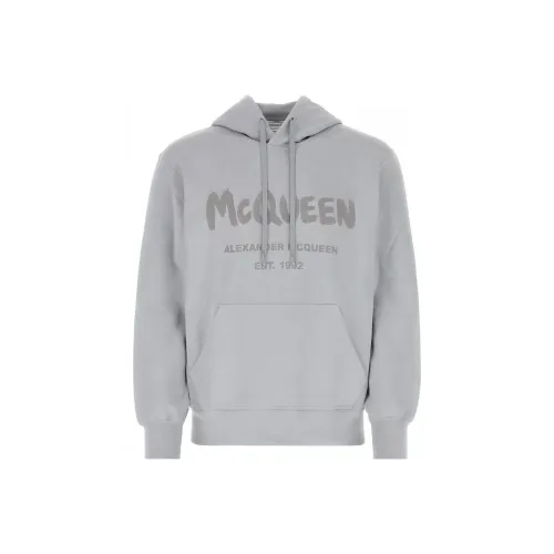 Alexander McQueen Logo Printed Drawstring Hoodie