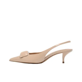 ZARA Slim Heel High Heels 6cm Women's Beige