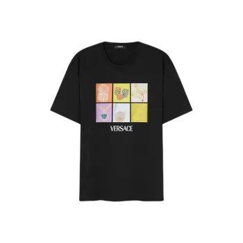 VERSACE Graphic Printed Crewneck T Shirt