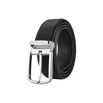 Hush Puppies Cow Leather Belts Men's Width 3.4cm