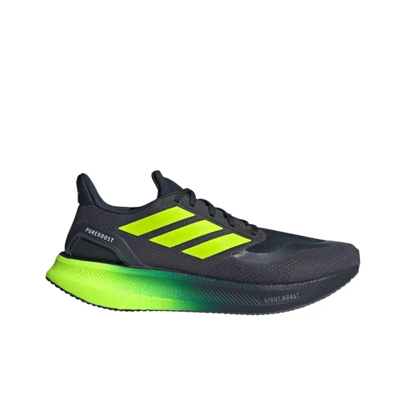 Adidas PUREBOOST 5 Anti Slip Wear Resistant Low Top Casual Running Shoes Men's Black Green-1