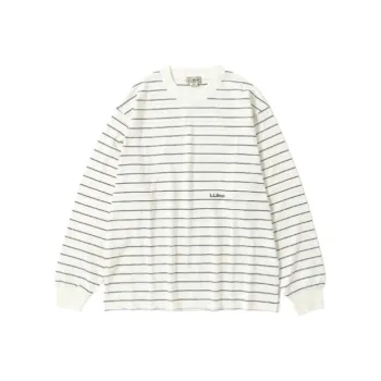 L.L.Bean T-Shirt Men's Gray White