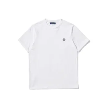 FRED PERRY Logo embroidered Cotton T shirt