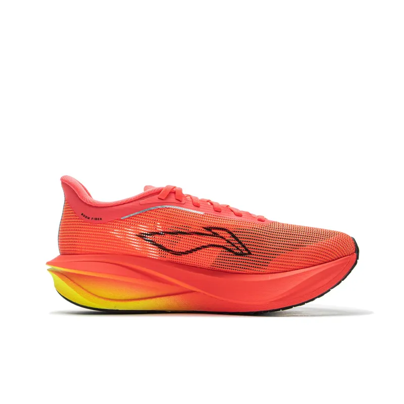 LiNing Feidian 5 Challenger Cushioning Slip Resistant Lightweight Rebound Low Top Racing Running Shoes Women's Red-1
