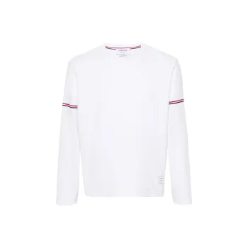 THOM BROWNE Rwb Stripe Crewneck T Shirt