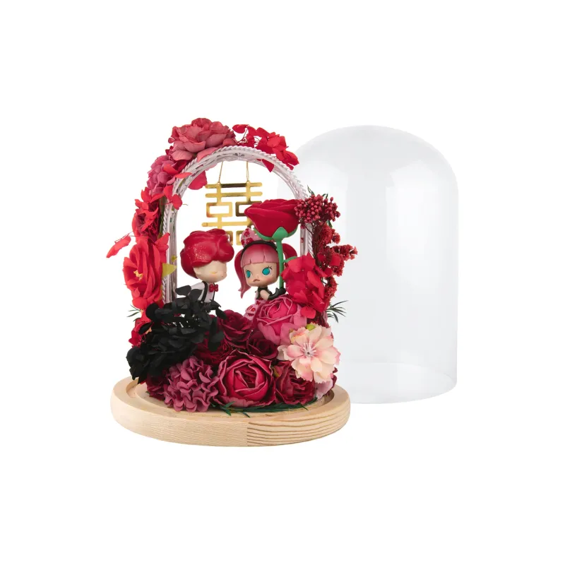 [Modified Doll] POP MART Couple Collection Molly & Dimoo Everlasting Love Creative Wedding Romantic Hang Tag Box 23cm-0