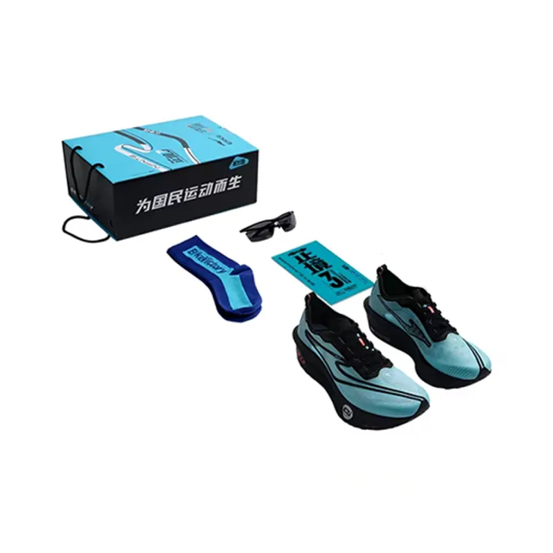 Erke Realm Of The Orchid 3.0 Cushioning Breathable Rebound Low Top Running Shoes Men's Diving Blue Jet Black-1