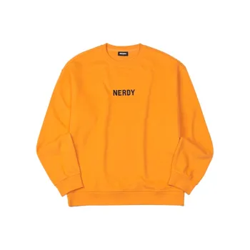 NERDY Crew Neck Loose Fit Regular Sweatshirt Winter Unisex Light Orange