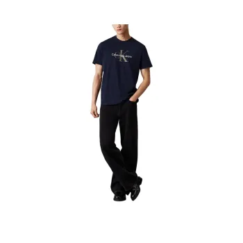 CALVIN KLEIN T Shirt Europe Version Men's Dark Sapphire Blue