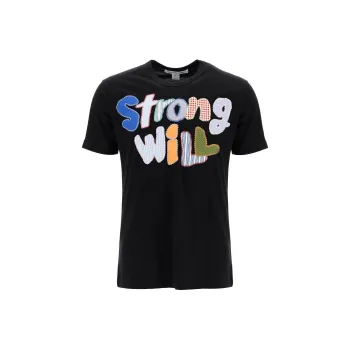 COMME DES GARCONS SHIRT Strong Will Stitched T Shirt