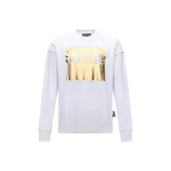 VERSACE JEANS COUTURE Crew Neck Regular Sweatshirt Men's White