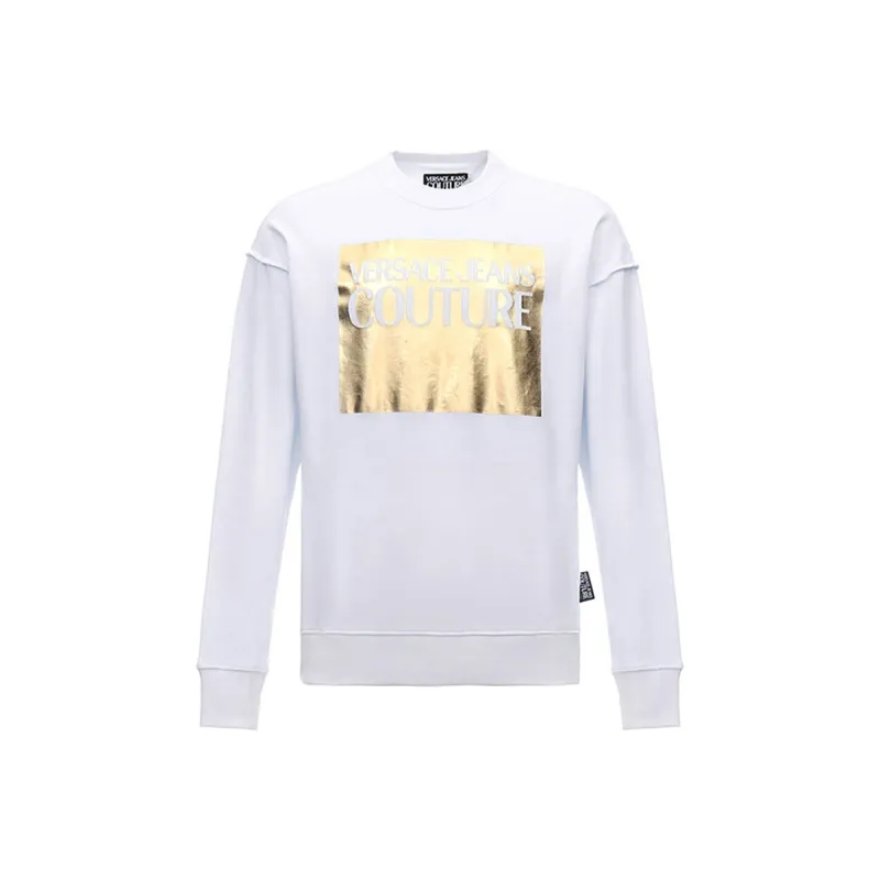 VERSACE JEANS COUTURE Crew Neck Regular Sweatshirt Men's White-0