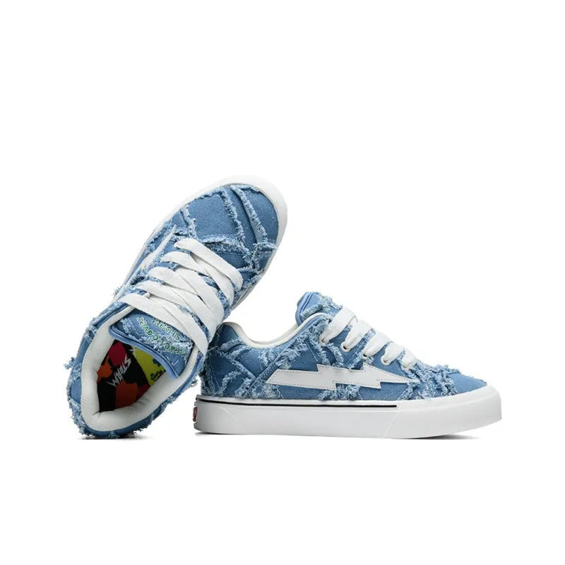 VFTS Lightning Skateboard Shoes Anti Slip Wear Resistant Low Top Classic Preppy Style Students Unisex-4
