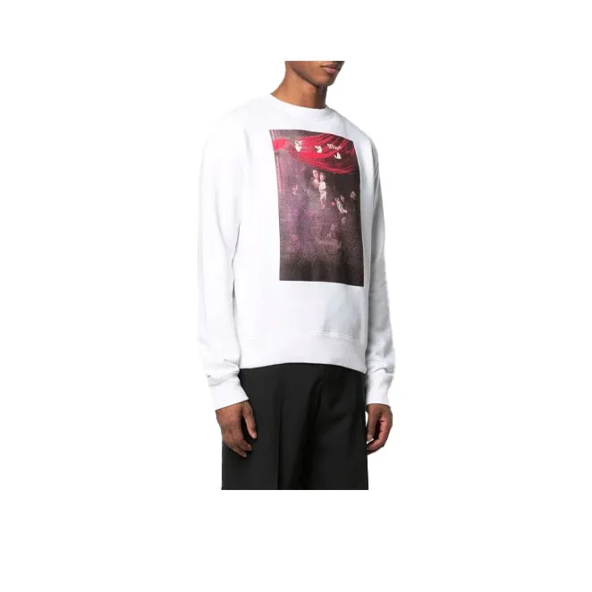 OFF WHITE Sprayed Caravagg Slim Crewneck-0