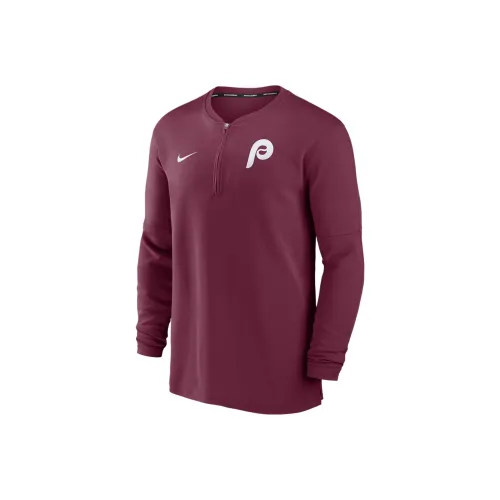 Nike Philadelphia Phillies Authentic Collection Game Time Men's Nike Dri-FIT Mlb 1/2-Zip Long-Sleeve Top