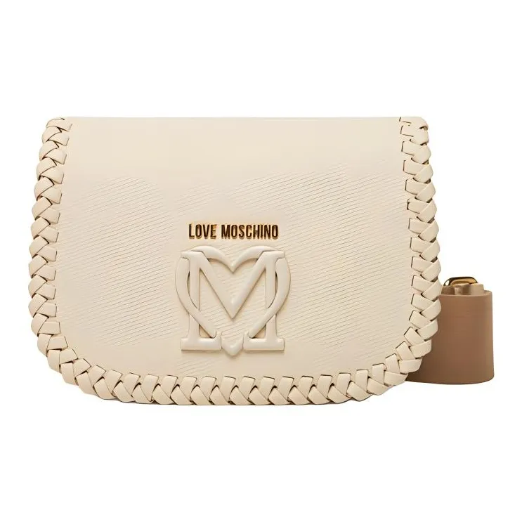 LOVE MOSCHINO Braided Logo Plaque Crossbody Bag-1
