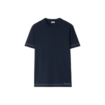 Burberry Contrast stitching Cotton T shirt