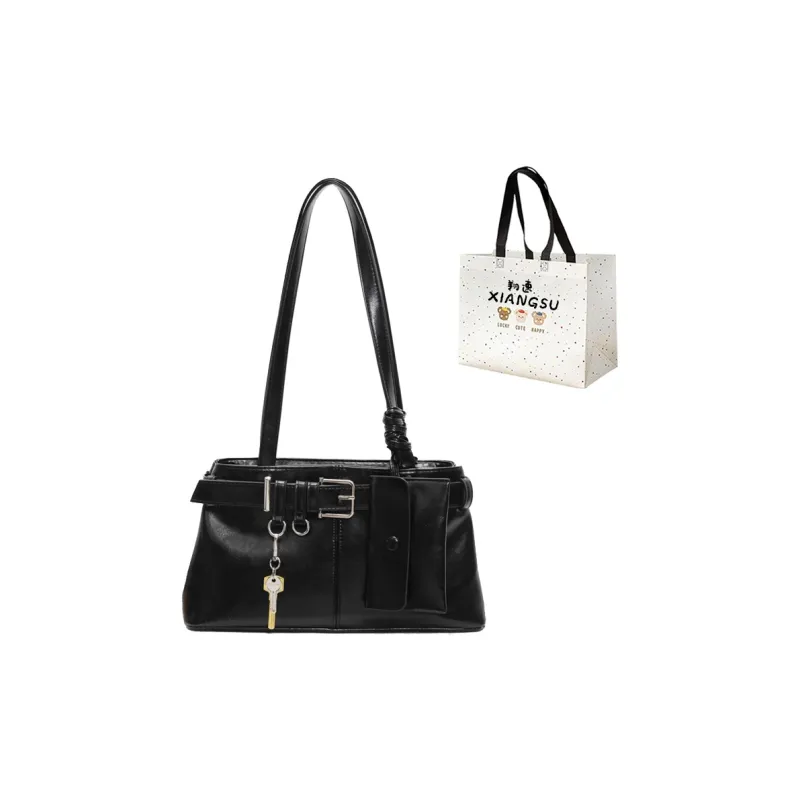 XIANGSU PU Shoulder Bag Regular Women's White/Silver/Black/Blue/Pink-12
