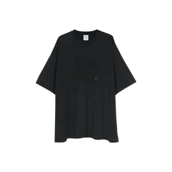 Vetements Slogan Embroidered Crewneck T Shirt