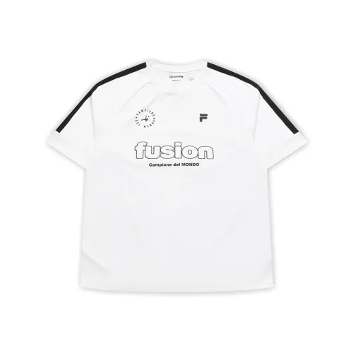 FILA FUSION INLINE T Shirts Unisex White