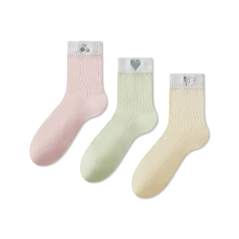 JIAZINI Mid Calf Socks Women's Combo Set-0