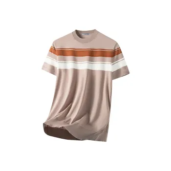 Red Bean T Shirt Men's Leather Pink