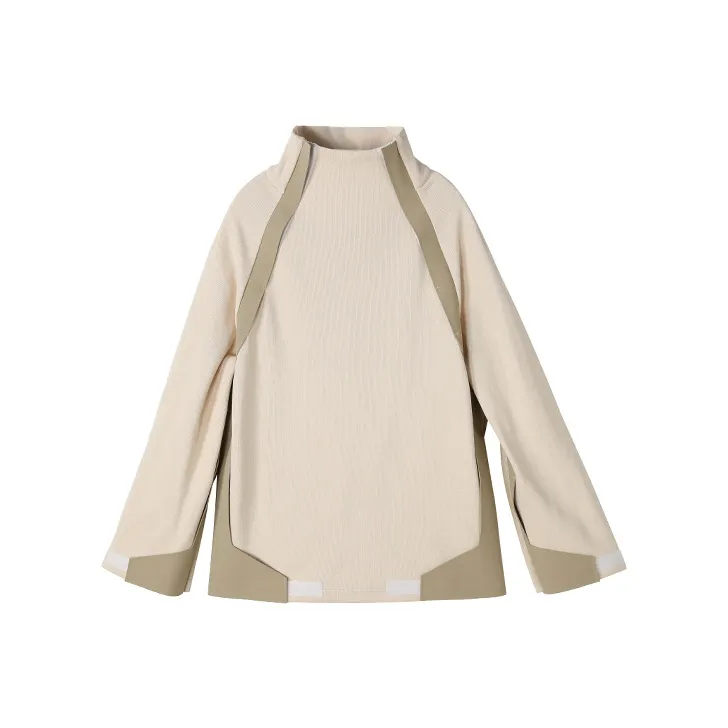 NORVINCY Outerwear Trendy Brand Half Open Collar Without Hood Sweatshirt Unisex-5