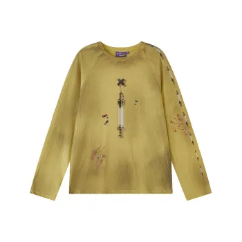 WULISHAONIAN T Shirt Unisex Mustard Yellow