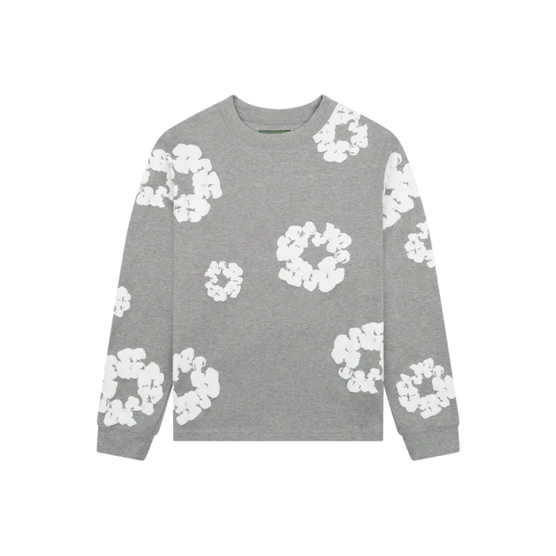 Denim Tears Long Sleeve Cotton Wreath T shirt-0