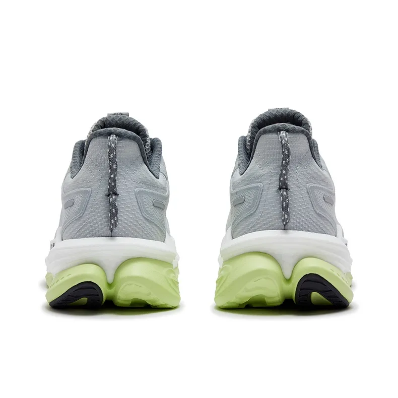 361° Fiery Red 5 Anti Slip Wear Resistant Low Top Training Running Shoes Men's Photon Gray With Light Fruit Green-3