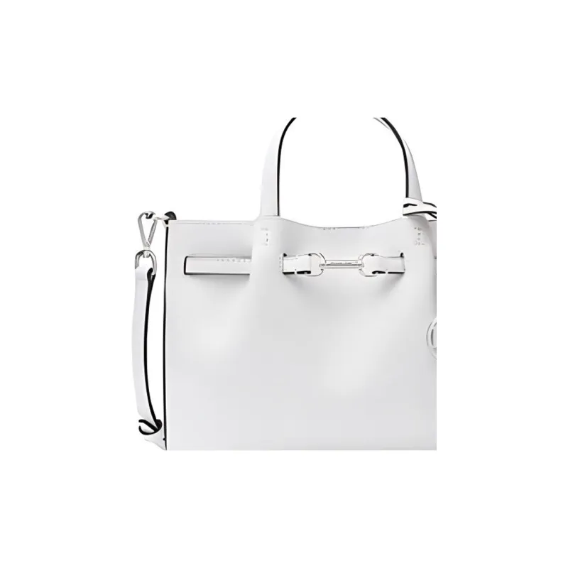 MICHAEL KORS Cow Split Leather Shoulder Bag Crossbody Bag Handbag Small Size Women's White-2